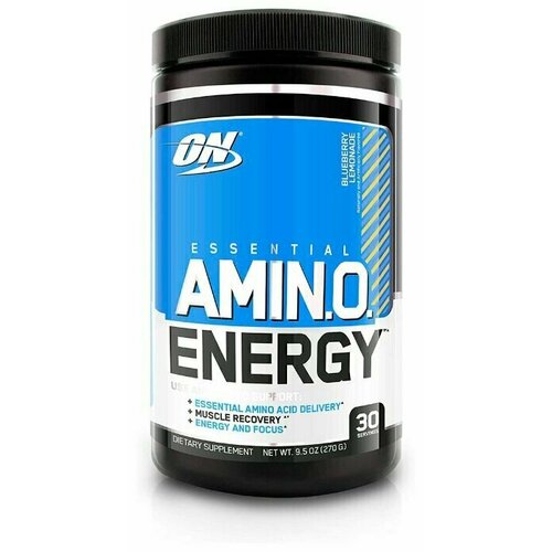 Аминокислотный комплекс Optimum Nutrition Essential Amino Energy, черничный лимонад, 270 гр. аминокислота optimum nutrition essential amino energy клубника 270 гр
