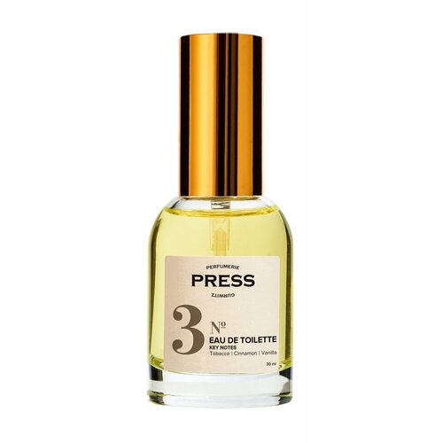 PRESS GURWITZ PERFUMERIE №3 Press Gurwitz Perfumerie Туалетная вода c нотами табака, корицы и ванили унисекс, 30 мл