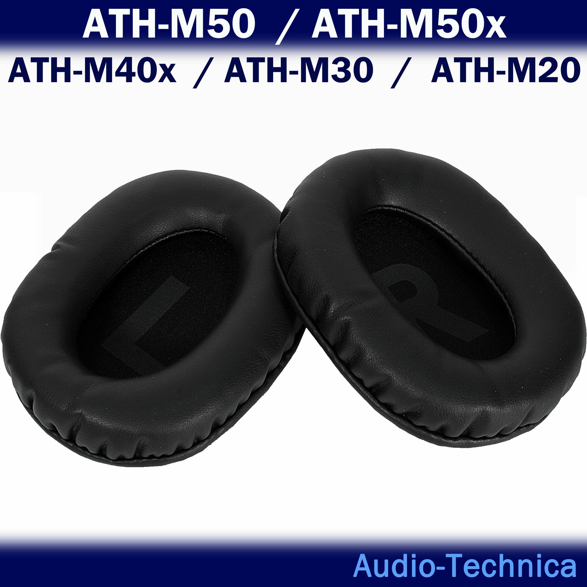 Амбушюры для наушников Audio-Technica ATH-M50 / ATH-M50x / ATH-M40x / ATH-M30 / ATH-M30x / ATH-M20 / ATH-M20x (с маркировкой L / R)