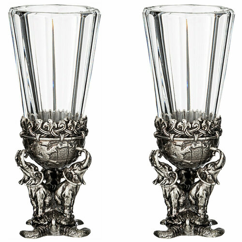 Набор Из 2-Х Лафитников Для Водки Слоны Посеребрение 50 Мл 385-574 ренессанс 11990₽