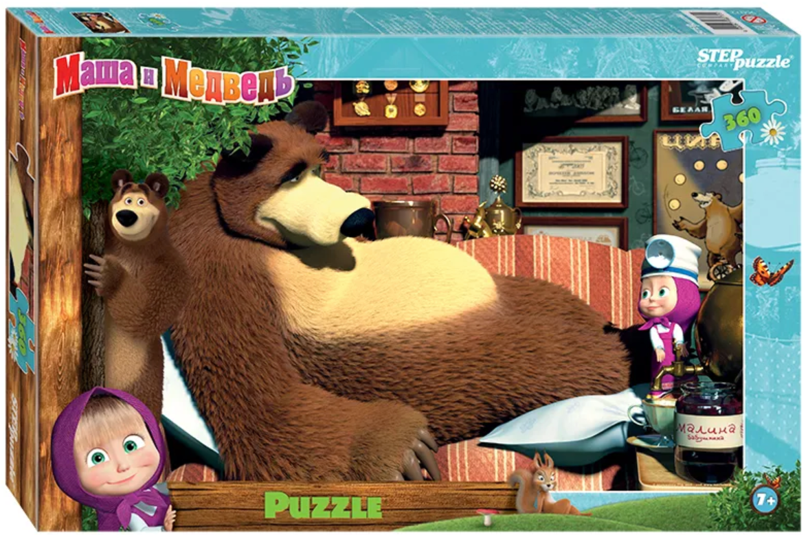 Пазл Step puzzle Анимаккорд Маша и Медведь (96072), 360 дет.