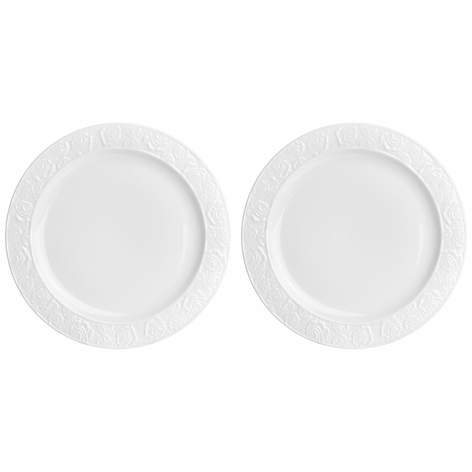 Набор тарелок 2 пр. 27,5*27,5*1,8 см Elan Gallery Белые розы