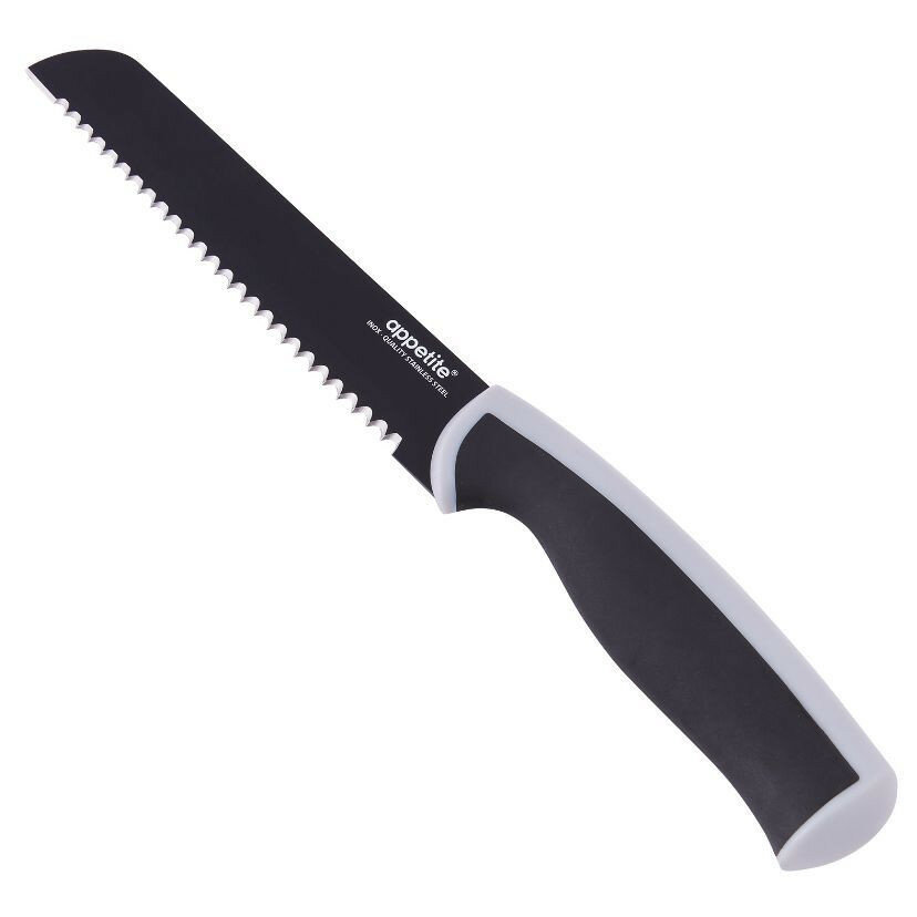 Нож (APPETITE FLT-002B-2G Эффект для хлеба нерж 15см серый)