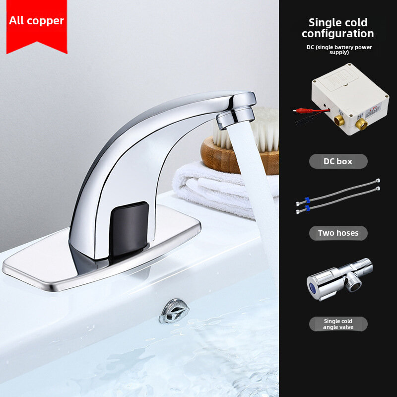 фото Смеситель для раковины ohang бесконтактный сенсорный хром