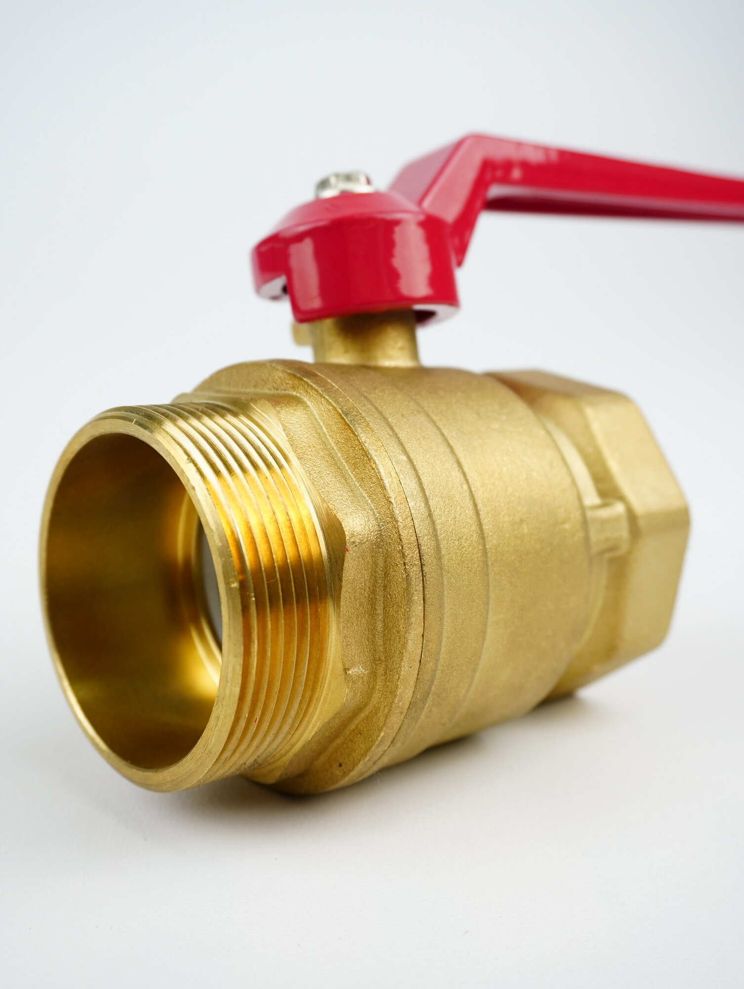 фото Кран шаровый для воды 2 г/ш рычаг оптима ( желтый )