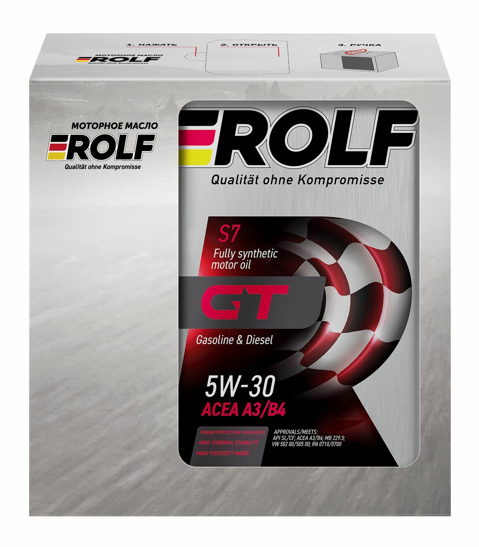 фото Полусинтетическое моторное масло ROLF GT 5W-30 ACEA A3/B4