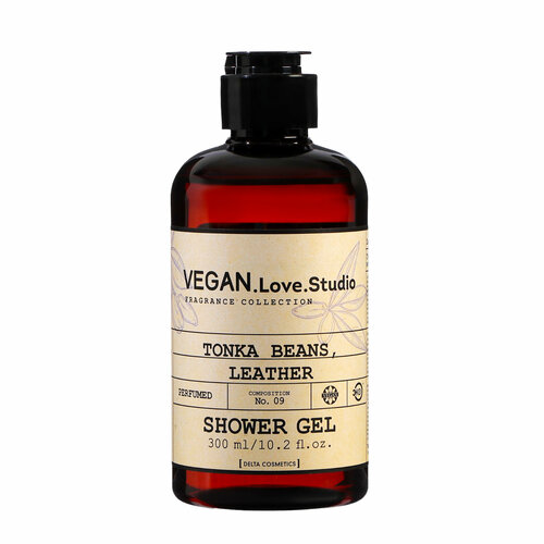 Гель для душа VEGAN.Love.Studio аромат из нот бобов тонка и кожи , 300 мл