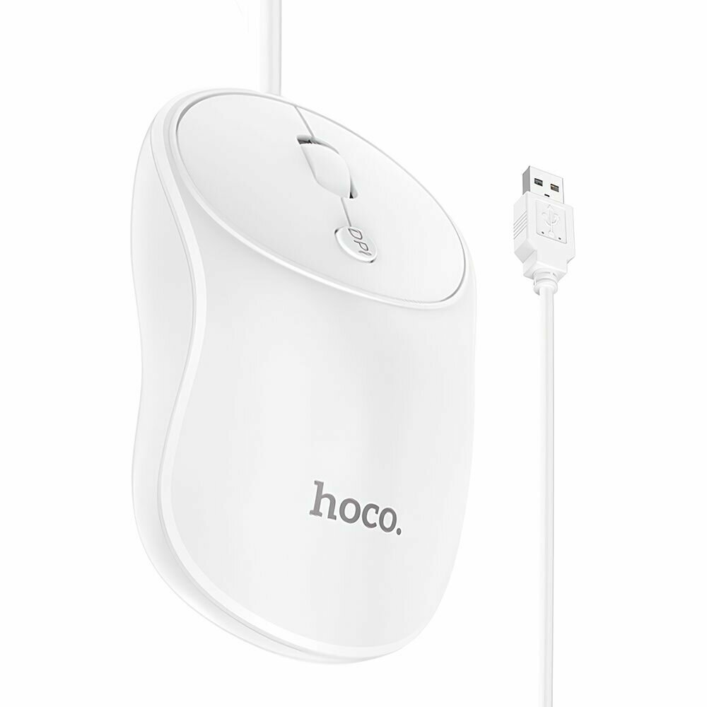 Мышь проводная HOCO GM13 Esteem Business USB (белая)