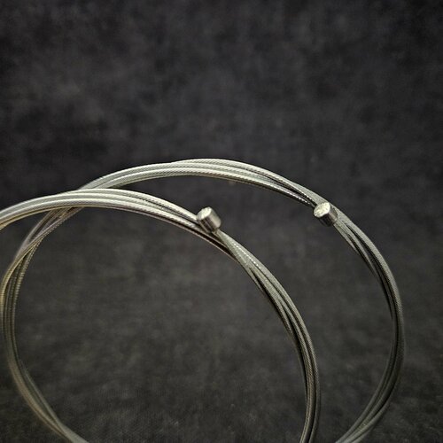 Комплект тросов для переключения TXED Steel (2 штуки), гальваническое покрытие, 1.15. x2100 мм, серебристые