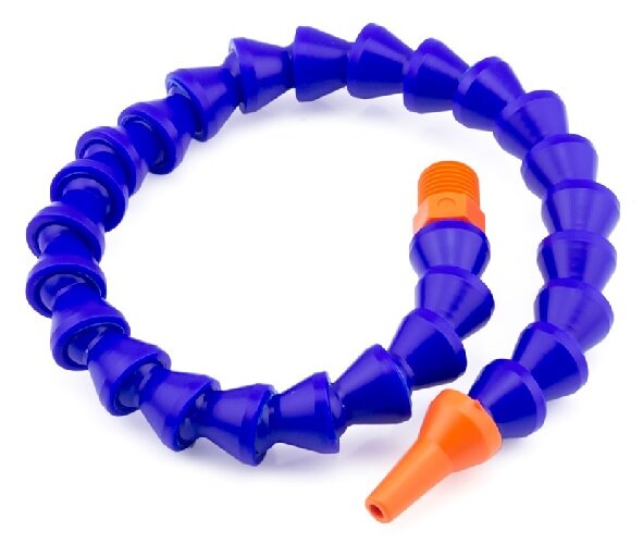 фото Трубка подачи СОЖ 600 мм гибкая G 1/2 " для станков, шарнирная с круглым соплом