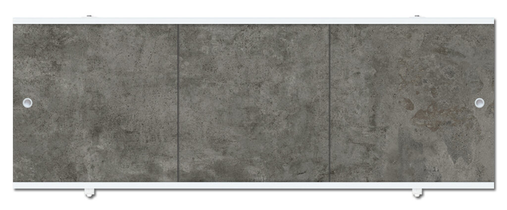 фото Экран «Premium Collection» Натуральность/Лофт 1480х560х34 /3 дверки (рама - окрашенная алюминиевая,