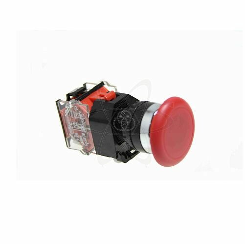 Кнопка Saroglidi Electric SE0021-0059, красная, с фиксацией, 1 НЗ+1 но контакт, 10 А