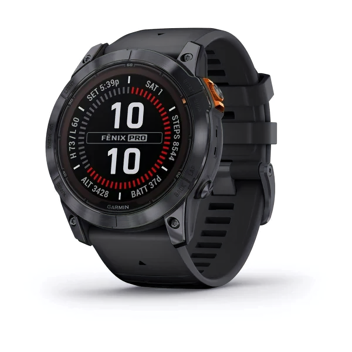 Часы для спорта Garmin Fenix 7X Pro – Solar Edition Slate Gray with Black Band 010-02778-01
