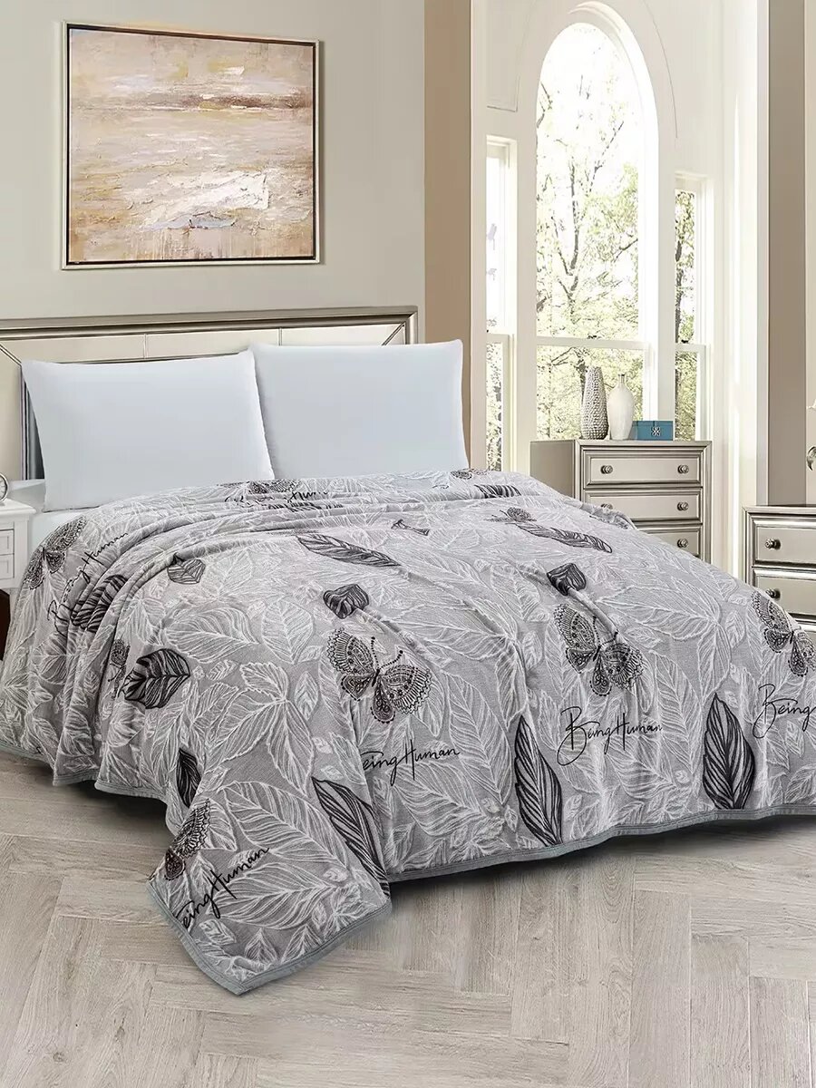 Плед 200х220 евро на кровать Lindo