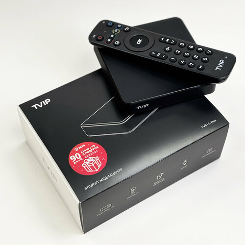 Медиацентр TVIP S-Box v706 подписка на 390 телеканалов 590000₽