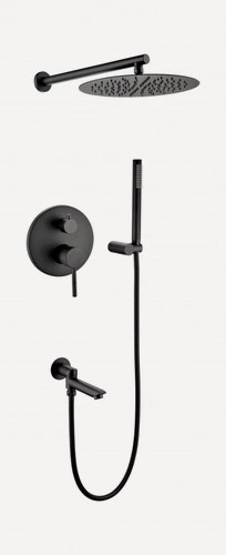 Изображение товара Душевая система скрытого монтажа Grocenberg GB5099BL-1 Черный матовый, высокий душ