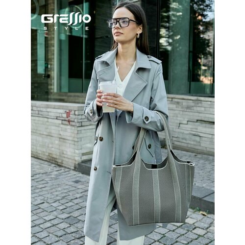 фото Сумка шоппер gressio, белый, черный