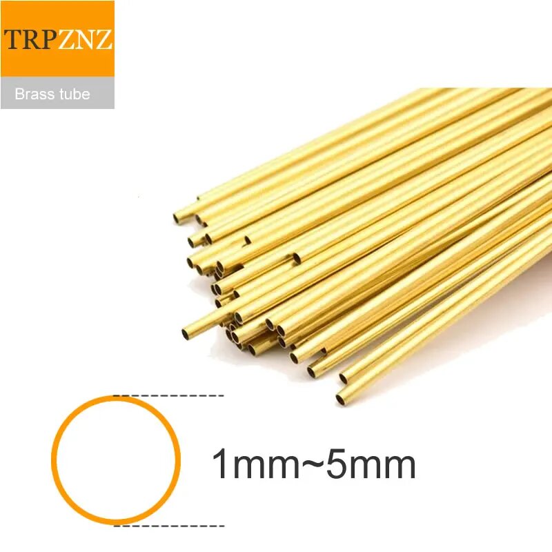 Латунные трубы H62 OD2 ID1 мм, OD4 ID3.2mm, 500mm