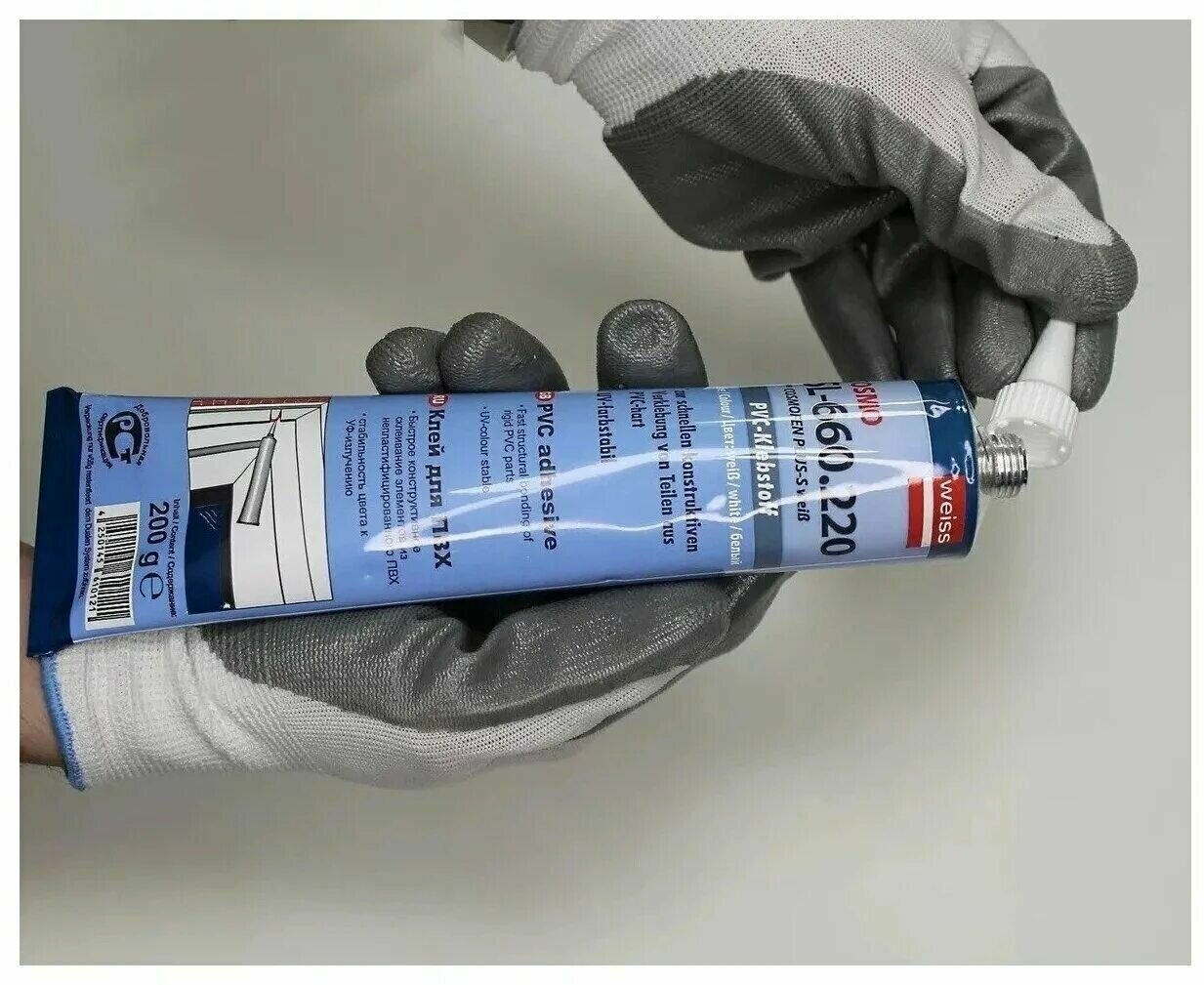 Жидкий пластик Cosmofen SL- 660.220. Жидкий пластик космофен. Белый. Жидкие гвозди. Клей для пластика. Клей для ПВХ. 1шт — фото 1