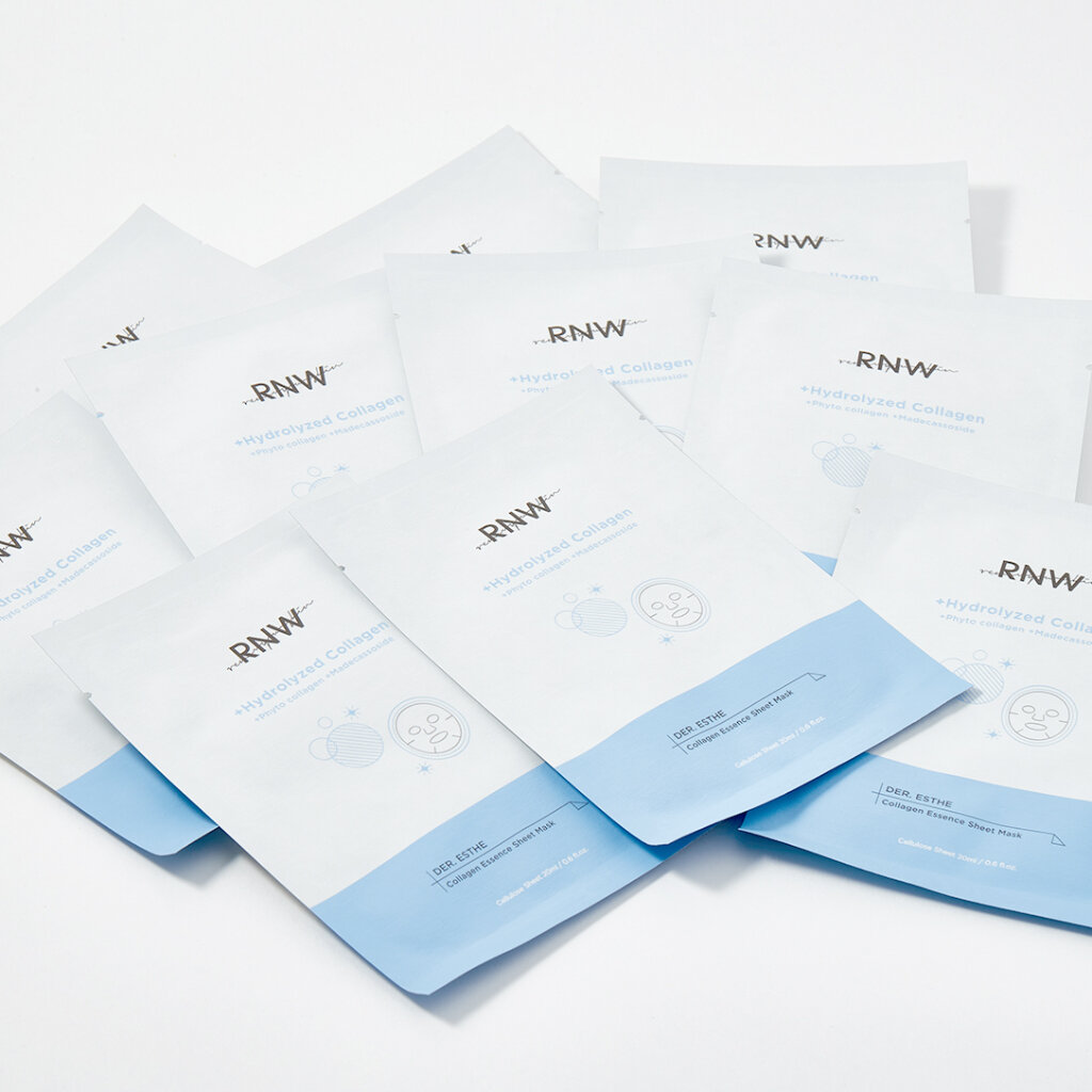Набор тканевых масок для лица RNW DER. ESTHE Сollagen Essence Sheet Mask, 10 шт. — фото 1