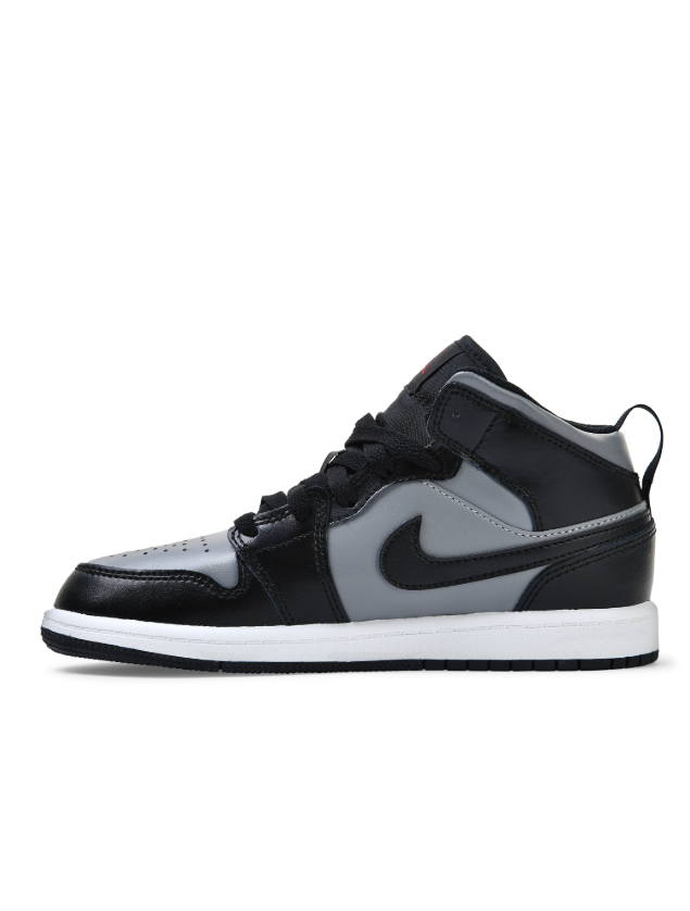 Кроссовки NIKE Air Jordan 1 Mid, размер 32 (1.5Y), черный — фото 1