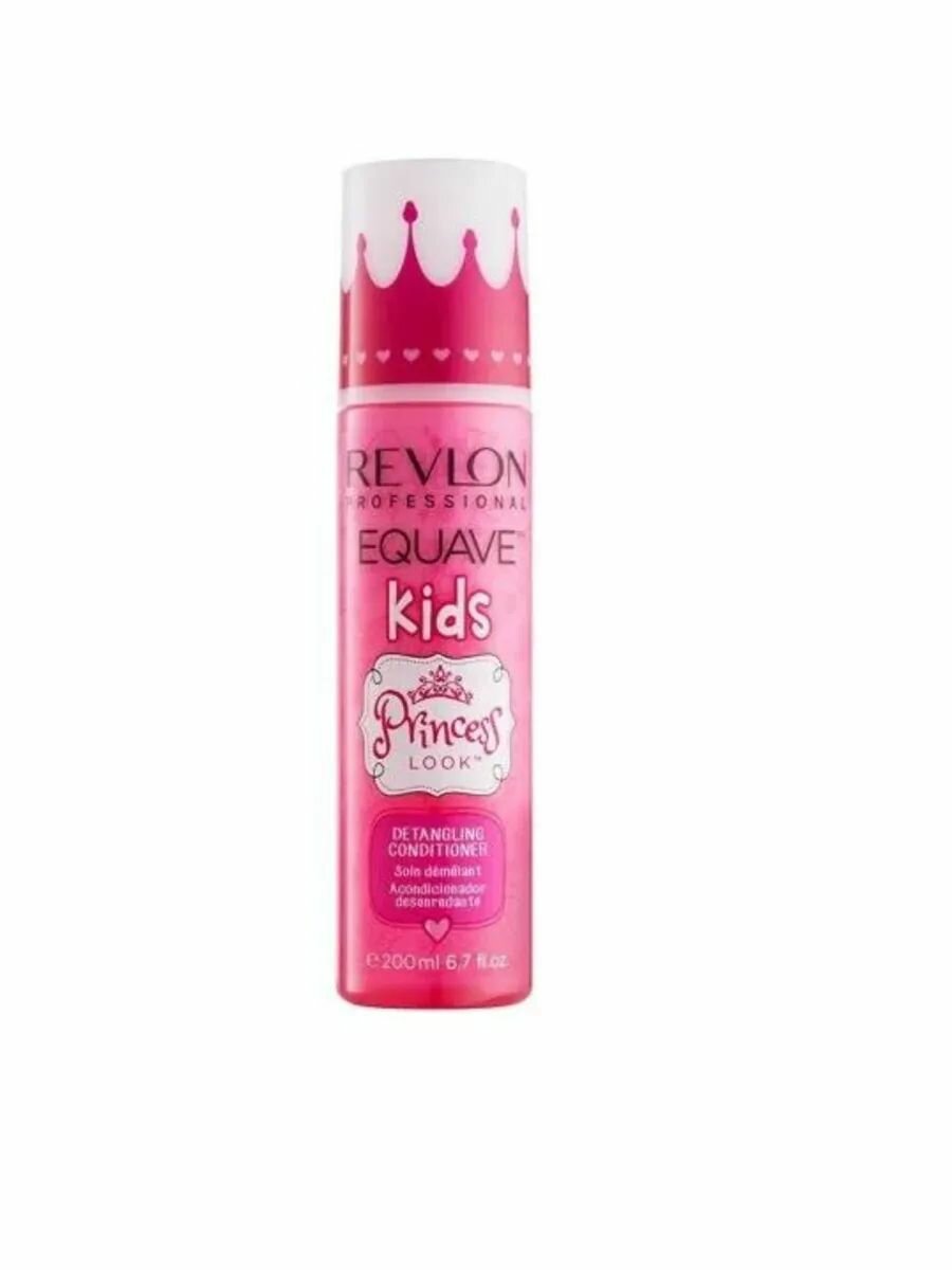 Двухфазный детский кондиционер для волос Revlon EQUAVE KIDS PRINCESS с блестками для облегчения расчесывания, 200 мл
