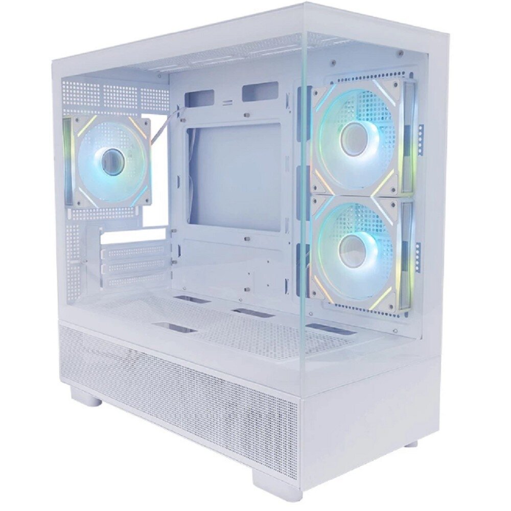 1STPLAYER MIKU Mi5 ARGB White mATX 3x120mm ARGB fans Mi5-WH-2FC7R-W-1FC7-W