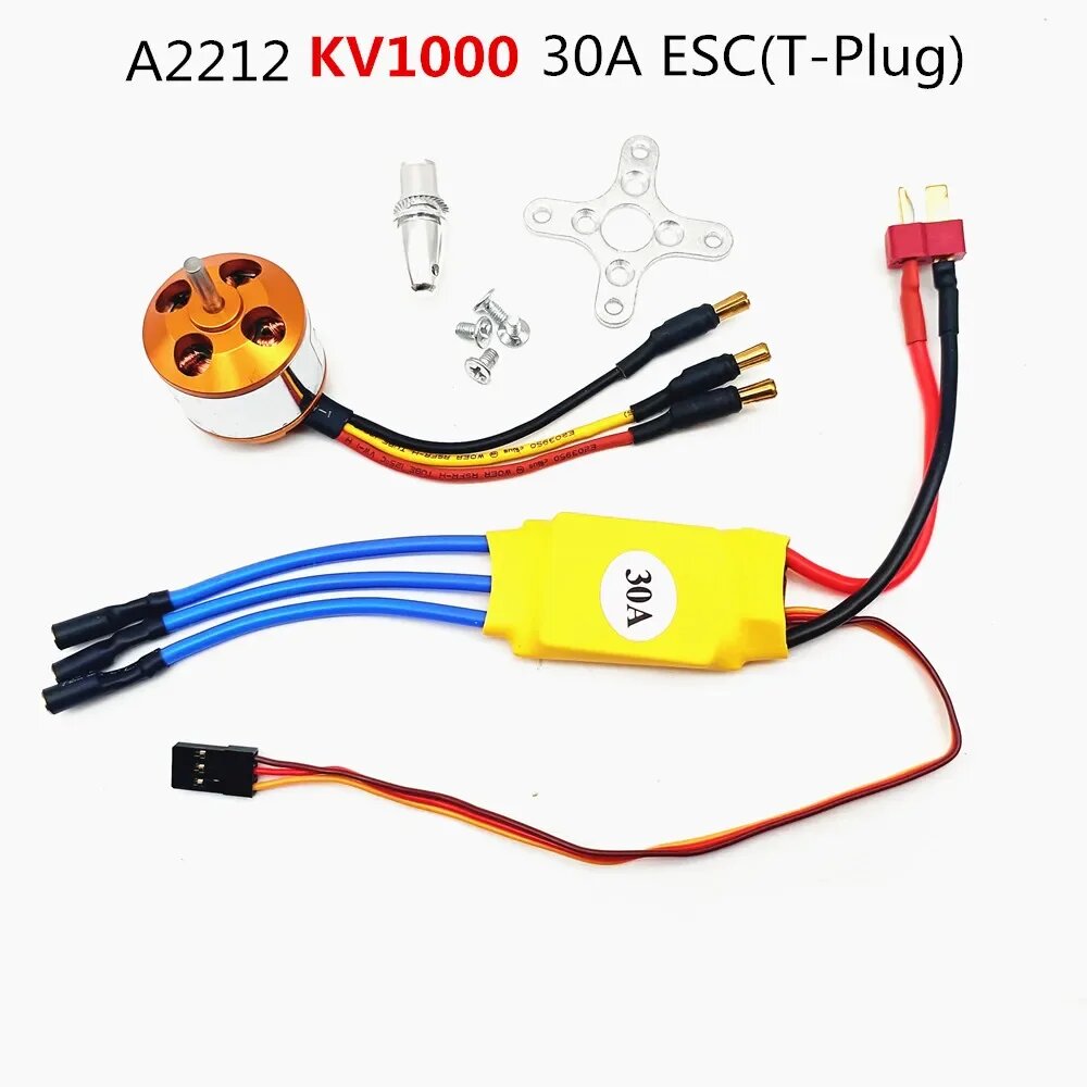 Бесщеточный двигатель 13T A2212 1000KV/2450KV/2200KV 30A ESC Combo для квадрокоптера