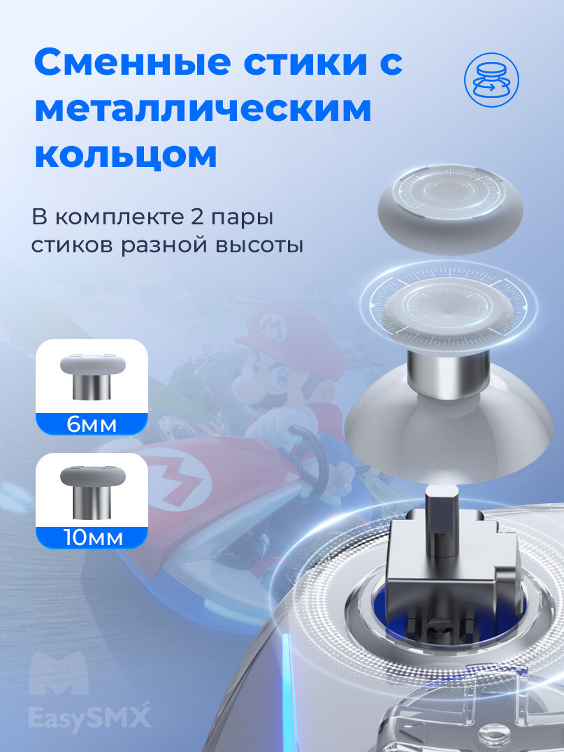 Беспроводной геймпад Joy Con EasySMX S15 для Nintendo Switch / OLED / Lite, цвет белый (VG-C521) — фото 1
