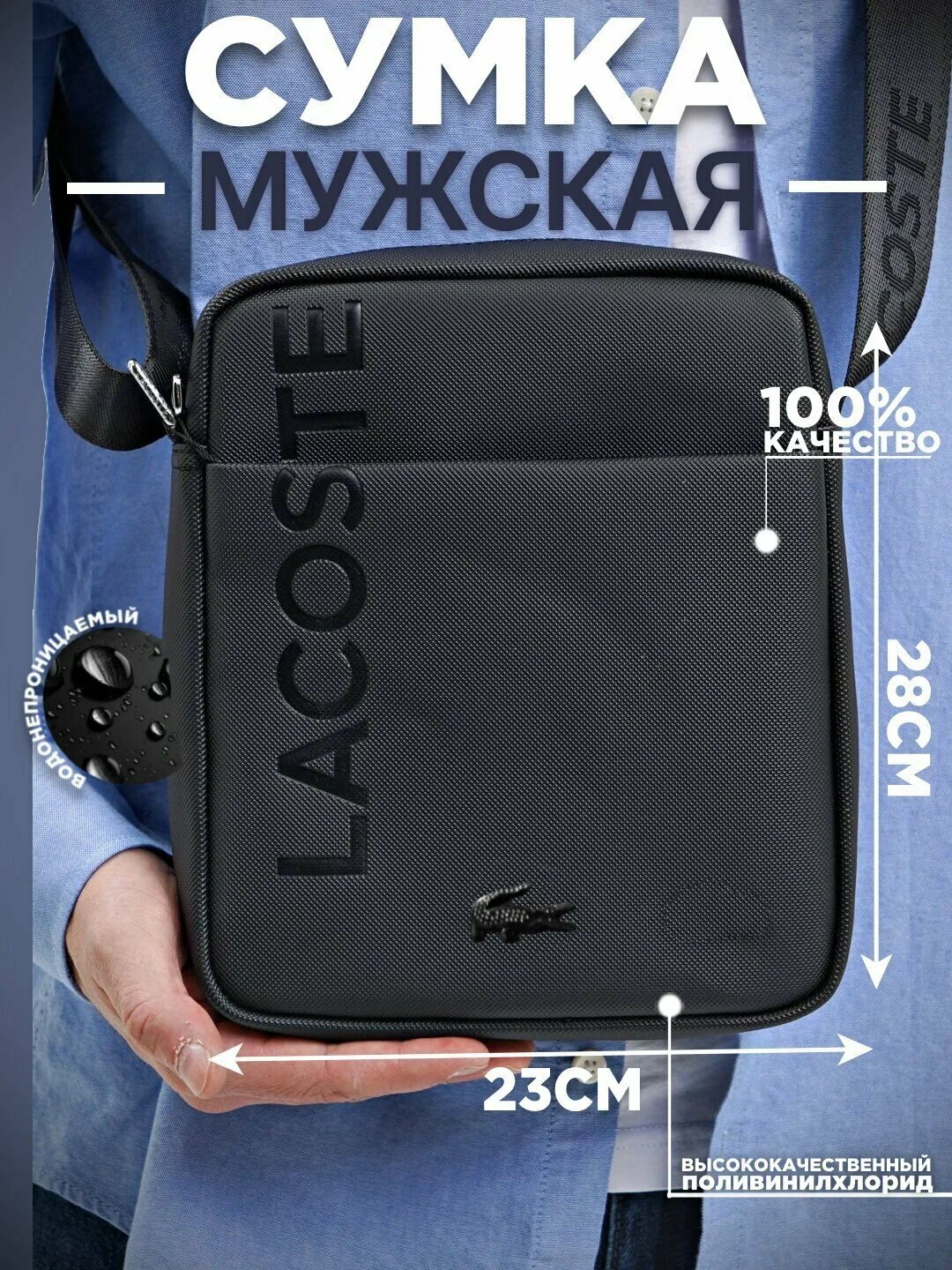 Рюкзак барсетка , синий — фото 1