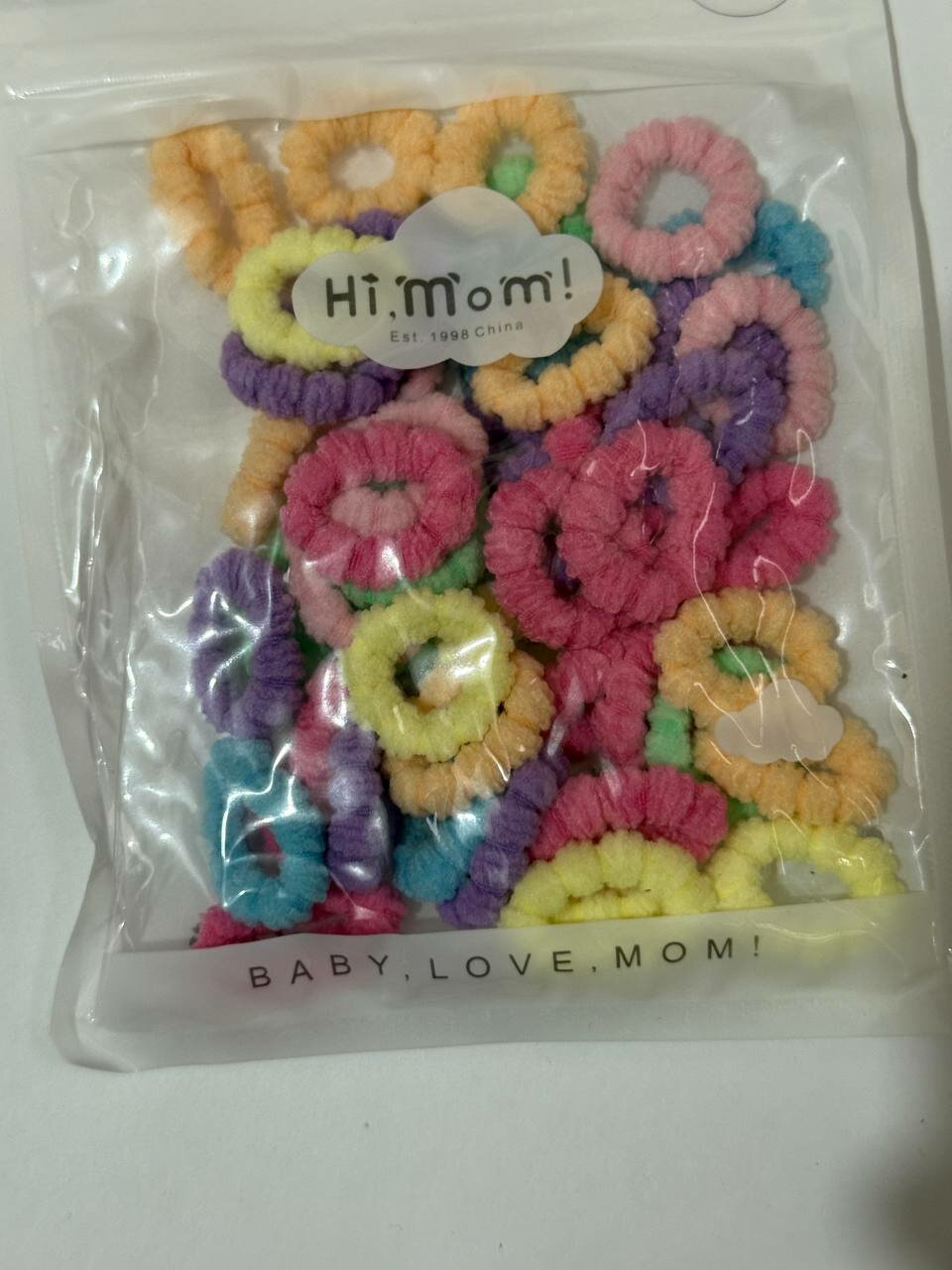 Резинки для волос "Без бренда", для девочек, текстиль, эластичные, диаметр 2,5см, 40 шт — фото 1