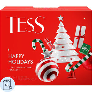 Чай Tess Happy Holidays эксклюзивная коллекция ассорти,48пак (1499-10) (НГ)