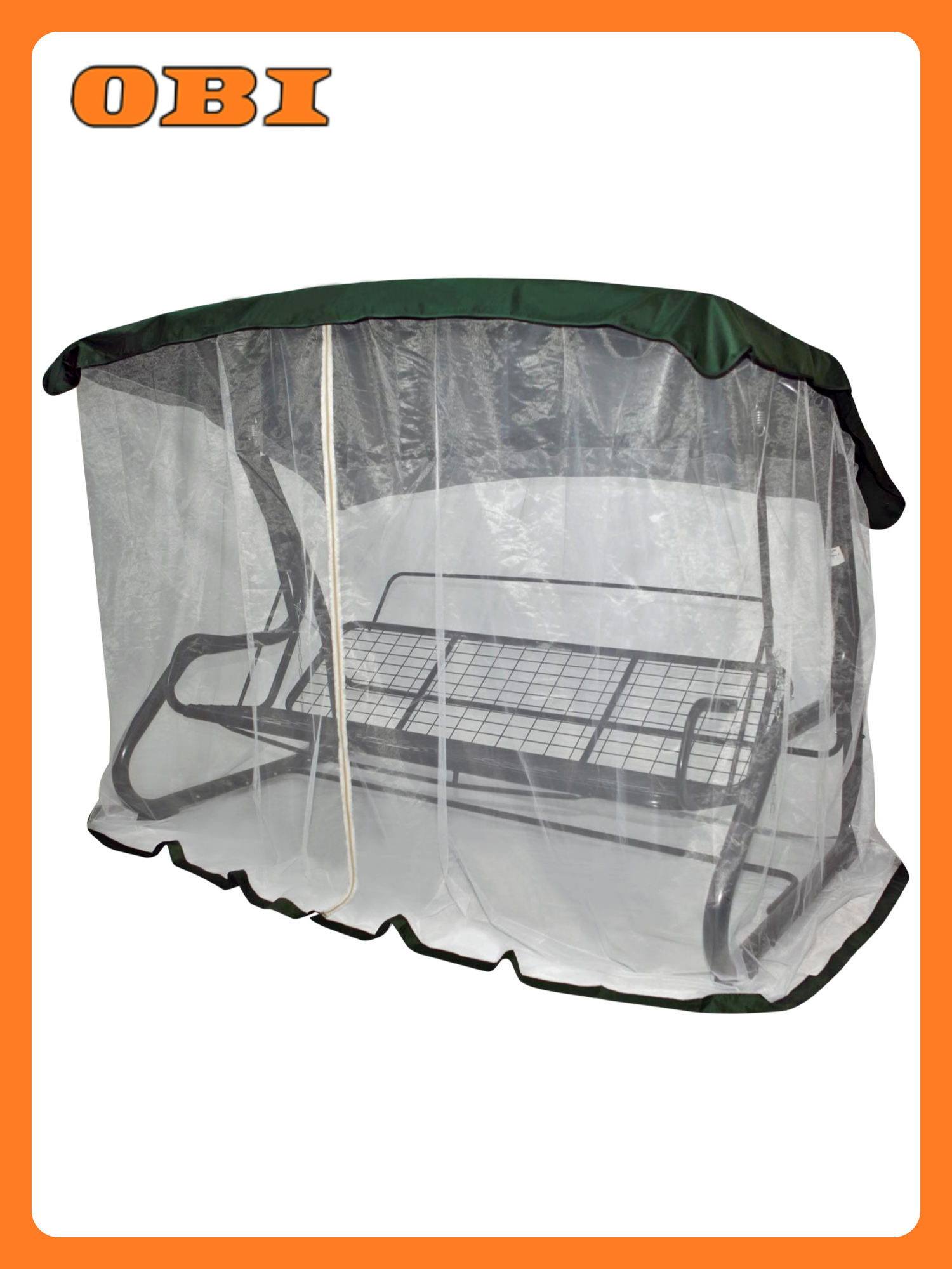 Тент для качелей Удачная мебель с антимоскитной сеткой зеленый 224х132 см