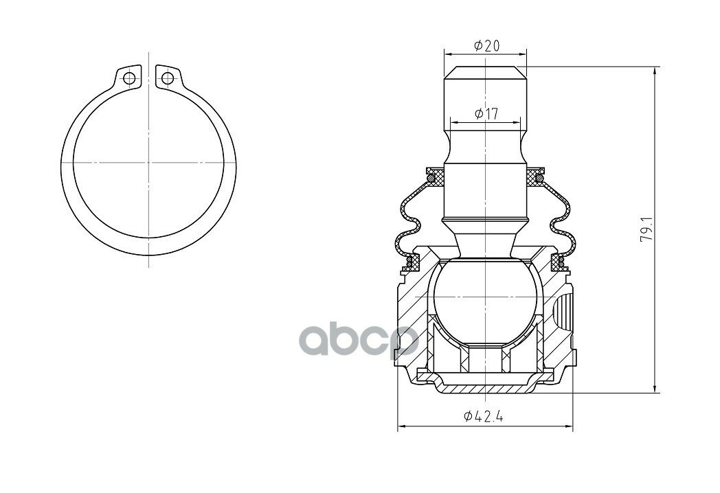 Опора шаровая нижняя L/R MAZDA 3(BM) 2013->/6(GJ) 2012->/CX-5 2011-> S&K арт. SKBJ1205
