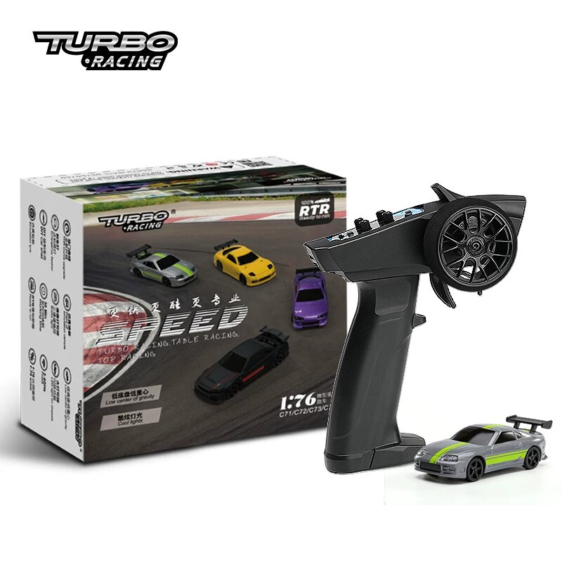 TURBO RACING C73 темно-серая мини-электрическая дрифтовая машинка, стандартная модель