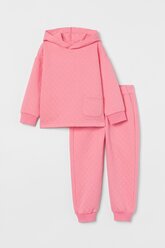 Пуловер и брюки H&M для девочек, цвет Розовый; размер 116