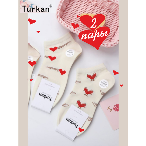 фото Носки turkan, 2 пары, размер 36-41, бежевый