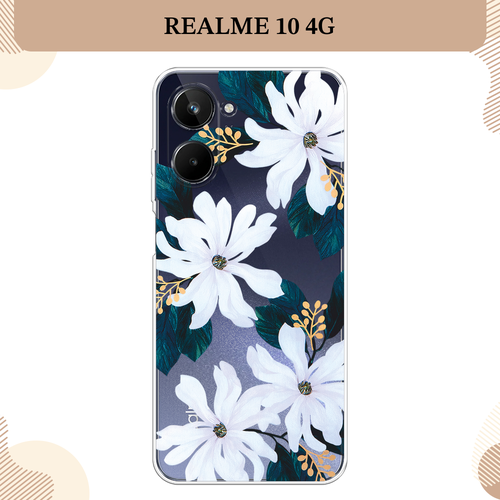 Силиконовый чехол Delilah Flower на Realme 10 4G / Реалми 10 4G, прозрачный силиконовый чехол на realme 10 4g реалми 10 4g бесите прозрачный