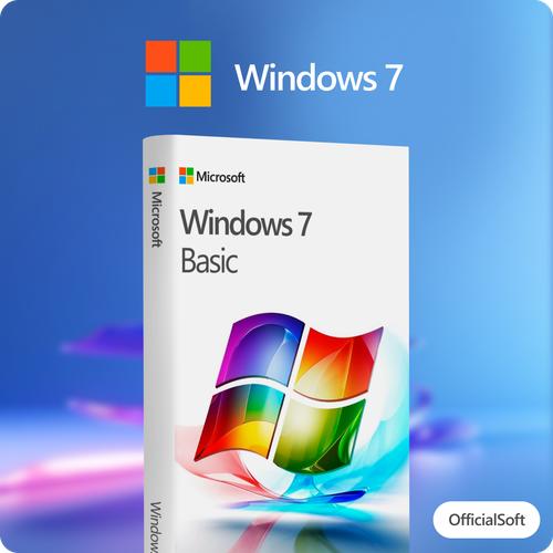 Microsoft Windows 7 Home Basic лицензионный ключ активации 1090₽