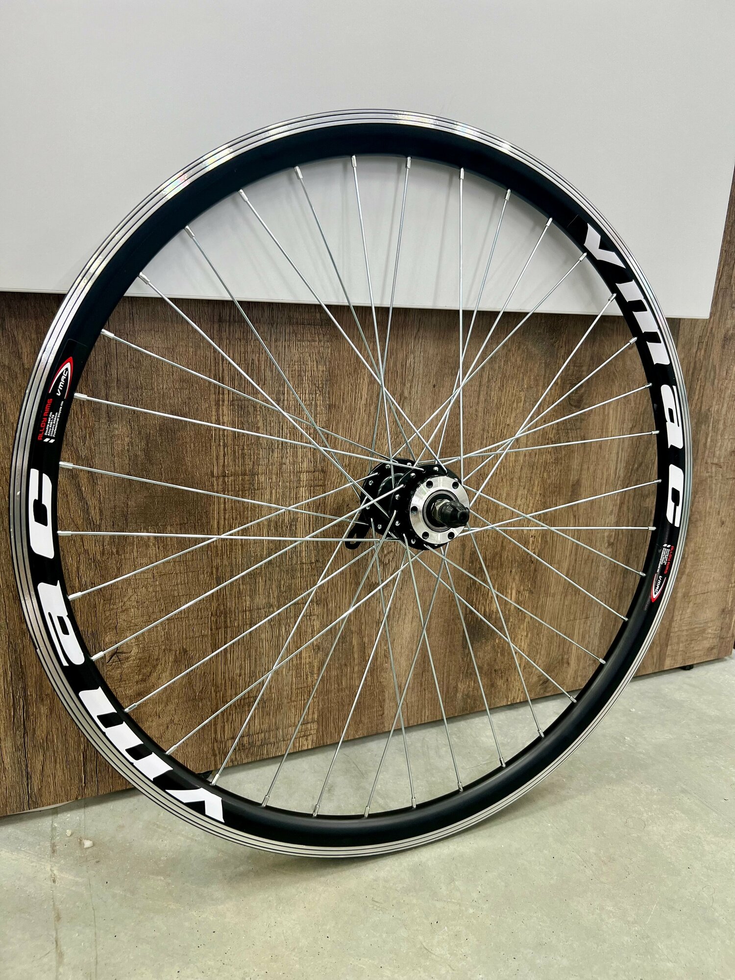 фото Колесо 29" MTB переднее двойной обод, пром. подшипник, под дисковый тормоз, крепление эксцентрик