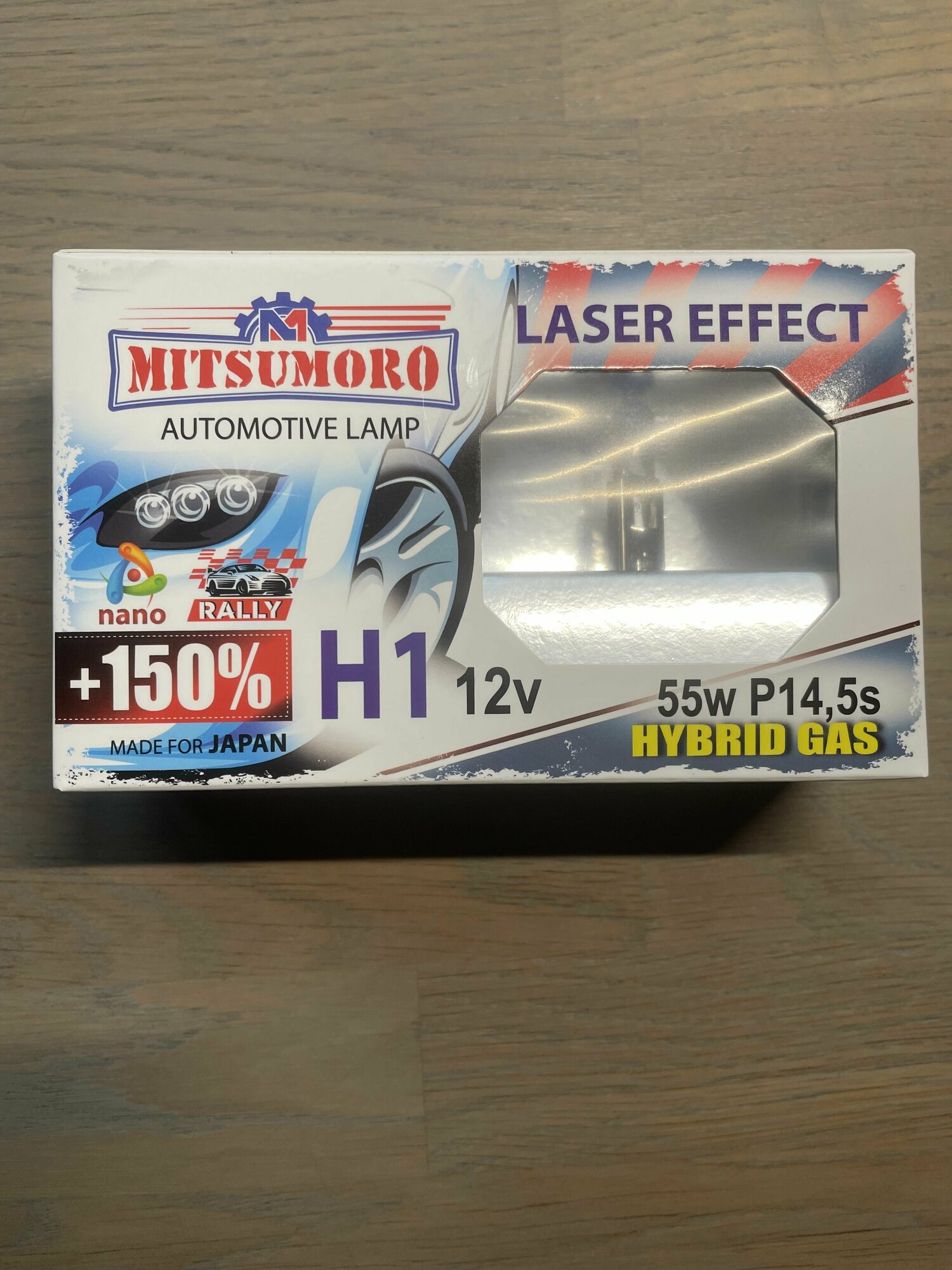 Галогеновая лампа Mitsumoro H1 12V 55W P14,5s +150% LASER EFFECT