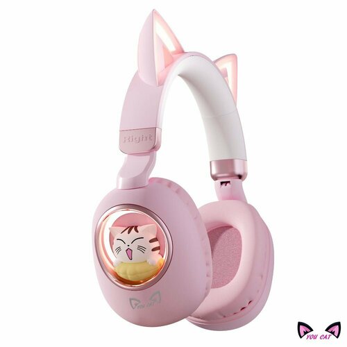 YOU CAT - B5 Space Cat розовые Беспроводные наушники космический котик с подсветкой 339900₽