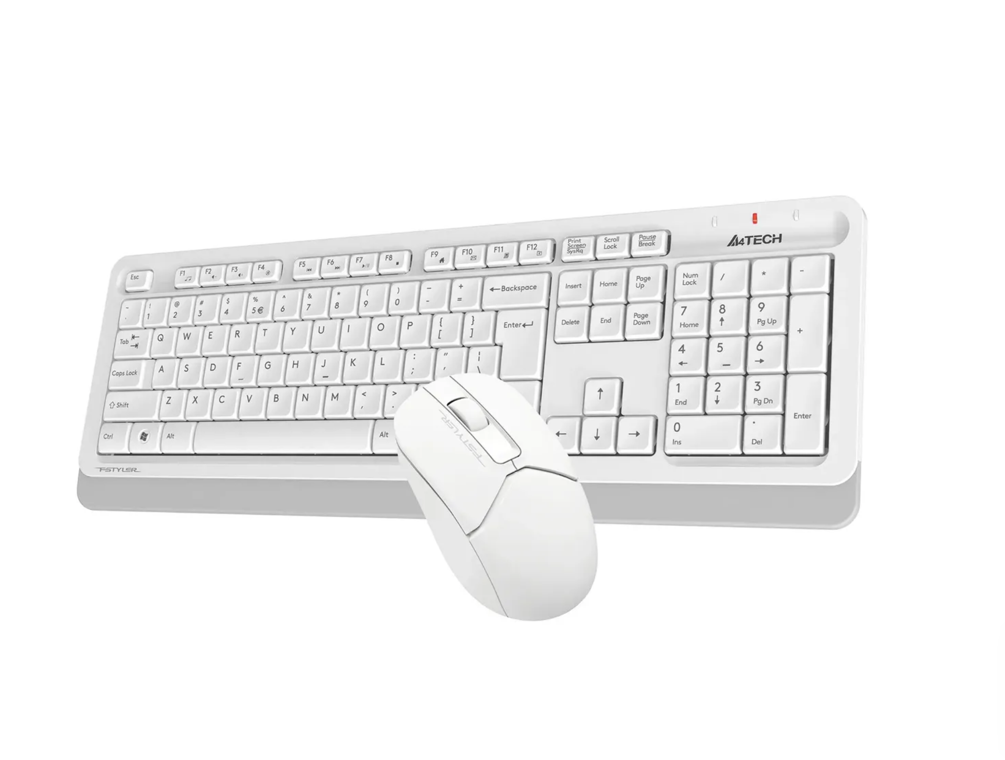 Комплект беспроводной клавиатура + мышка A4TECH Fstyler белый — фото 8