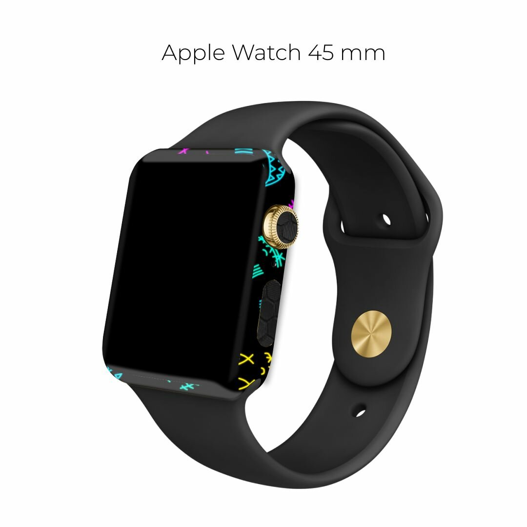 Чехол-наклейка виниловая для корпус Apple Watch 45 mm защитная пленка для смарт-часов