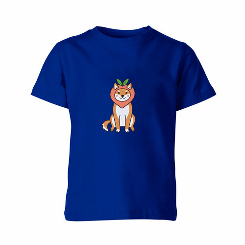 Футболка Us Basic, размер 4, синий детская футболка собачка корги персик 116 синий