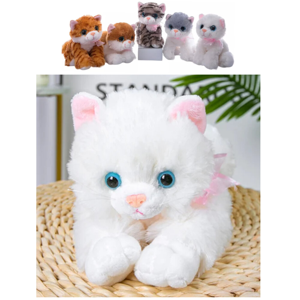 Мягкая плюшевая игрушка Кот с большими глазами, 28 х 12 х 14 см, 5 цветов, подарок для девочки и для мальчика, YNDI92736