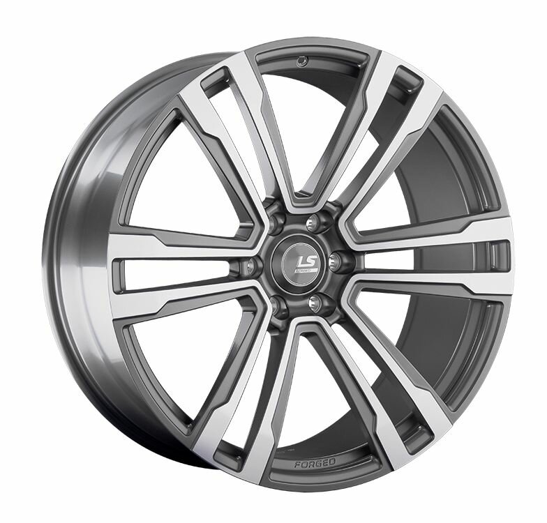 Колесный диск LS FORGED LS FG11 24x10" PCD6x139,7 ET20 D77.8 темно-серый матовый с полированными лучами