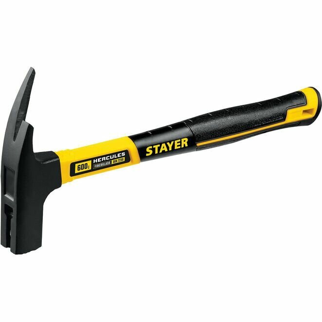 Молоток кровельщика с фиберглассовой рукояткой Hercules STAYER 600 г, Professional