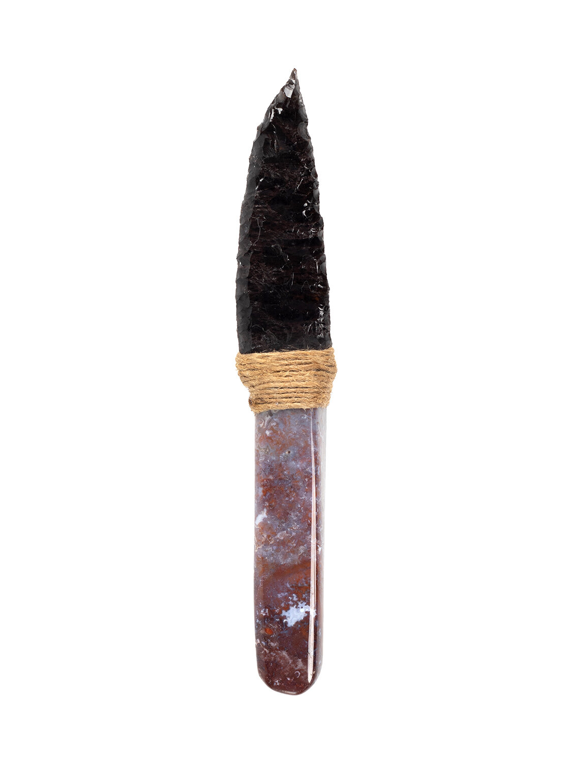 Сувенирный нож Атам из Агата и Обсидиана 17,5 см, красный