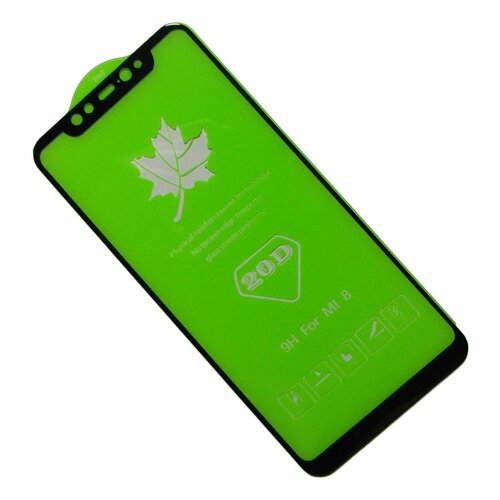 Защитное стекло с рамкой 3D олеофобное покрытие для Xiaomi Mi 8Mi 8 Pro Черное 316₽